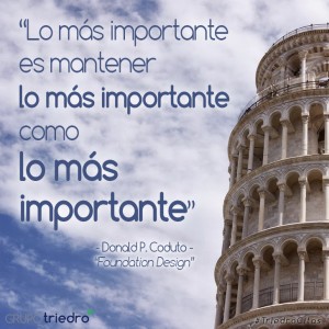 ¿A que no sabes qué es lo más importante para un ingeniero?  Nos los "aclara" Donald P. Coduto, autor de "Foundation Design: Principles and Practices", uno de los libros más seguidos en el mundo para el estudio de la ingeniería de cimentaciones.